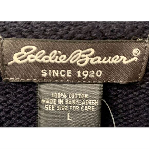 New discounted! Eddie Bauer Navy Blue Sweater - Picture 2 of 7